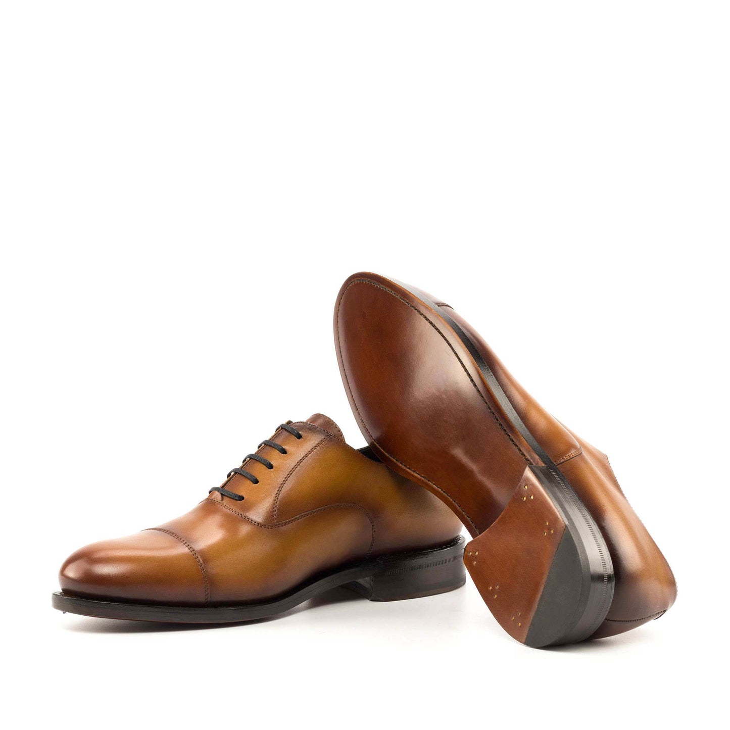 SUITCAFE Handmade Oxford Cognac Lace Up Shoes