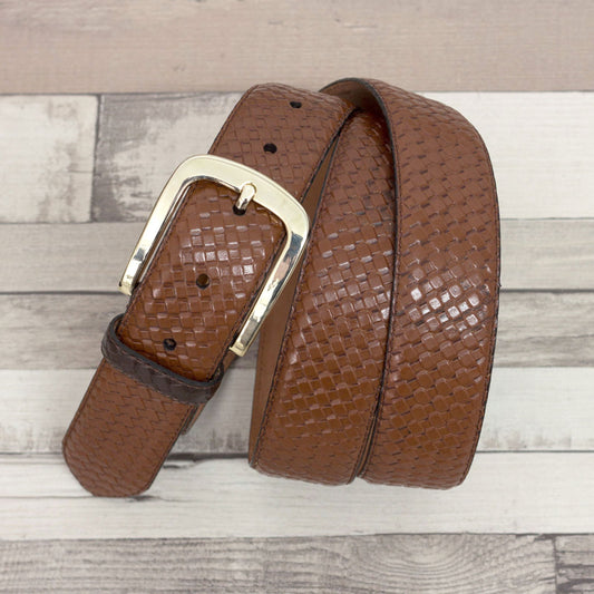 SUITCAFE Belt Woven Suede Leather