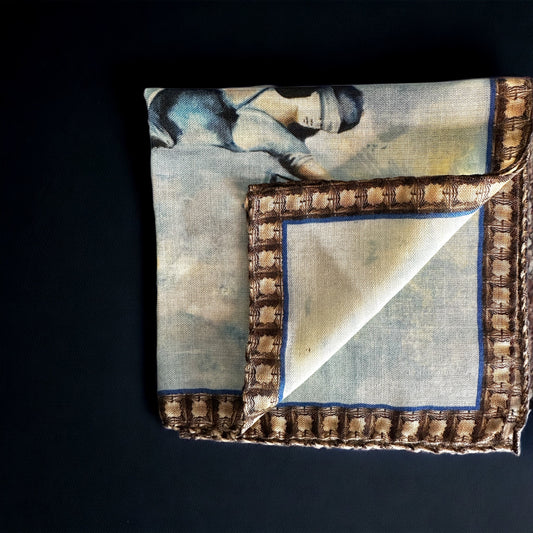 A pocket square perfect for that attorney in your life. Silk with hand rolled edges, Lady Justice is a personification of the moral force that underlies the justice system. The image of Lady Justice is a familiar one, featuring a woman holding a scale in one hand and a sword in the other, while blindfolded. The origins of Lady Justice can be traced back to ancient Greek and Roman mythology, where the goddesses Themis and Justitia respectively represented the concept of justice.