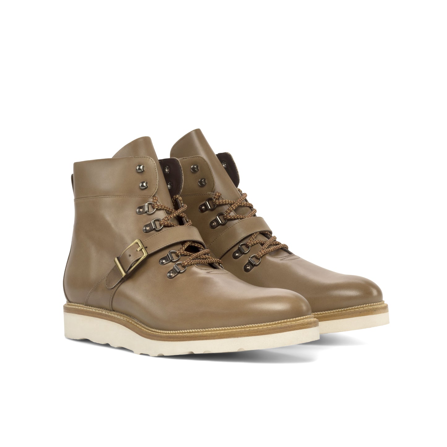 SUITCAFE Tan Leather Goodyear Men's Hiking Boot