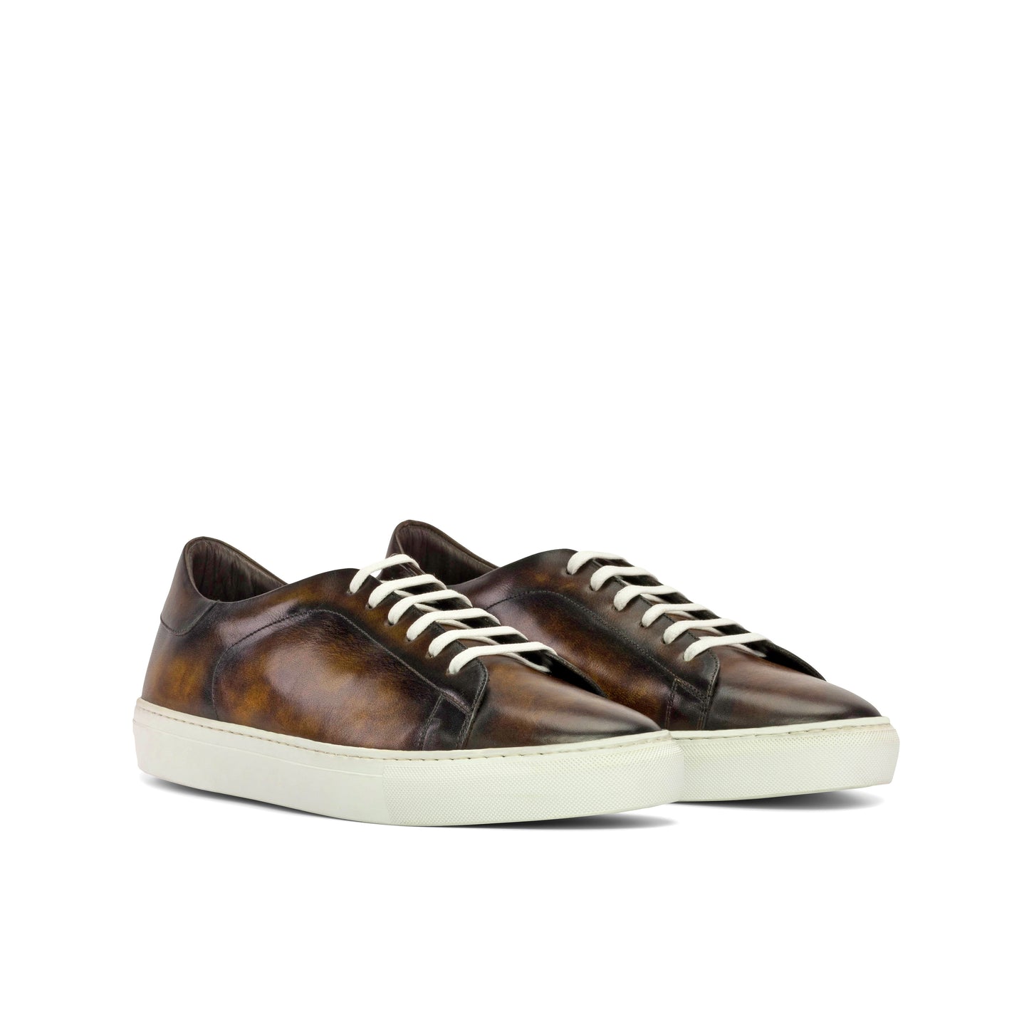 SUITCAFE FastLane Tobacco Patina Leather Trainer Men's Sneaker