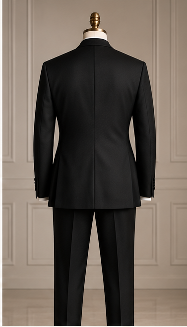 THE SILVIO — Black Peak Lapel Tuxedo