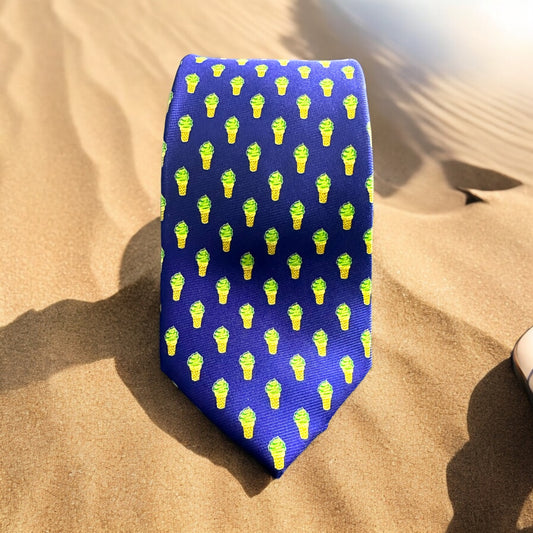 SUITCAFE Lime Green Ice Cream Silk Twill Tie