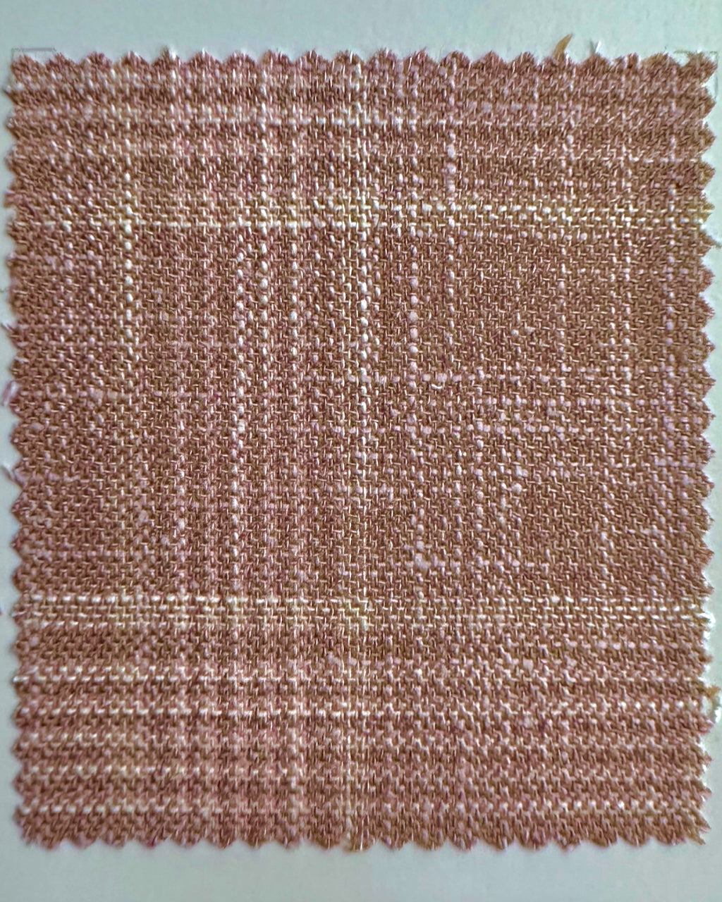 SUITCAFE Sandstone Rose Plaid Silk Wool Cotton Jacket