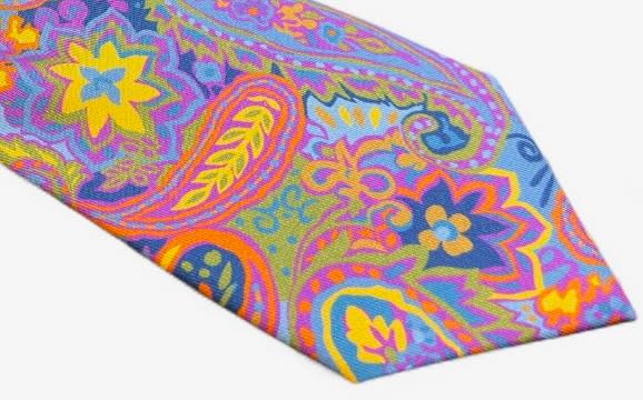 SUITCAFE Silk Twill Pastel Paisley Multi Color Tie
