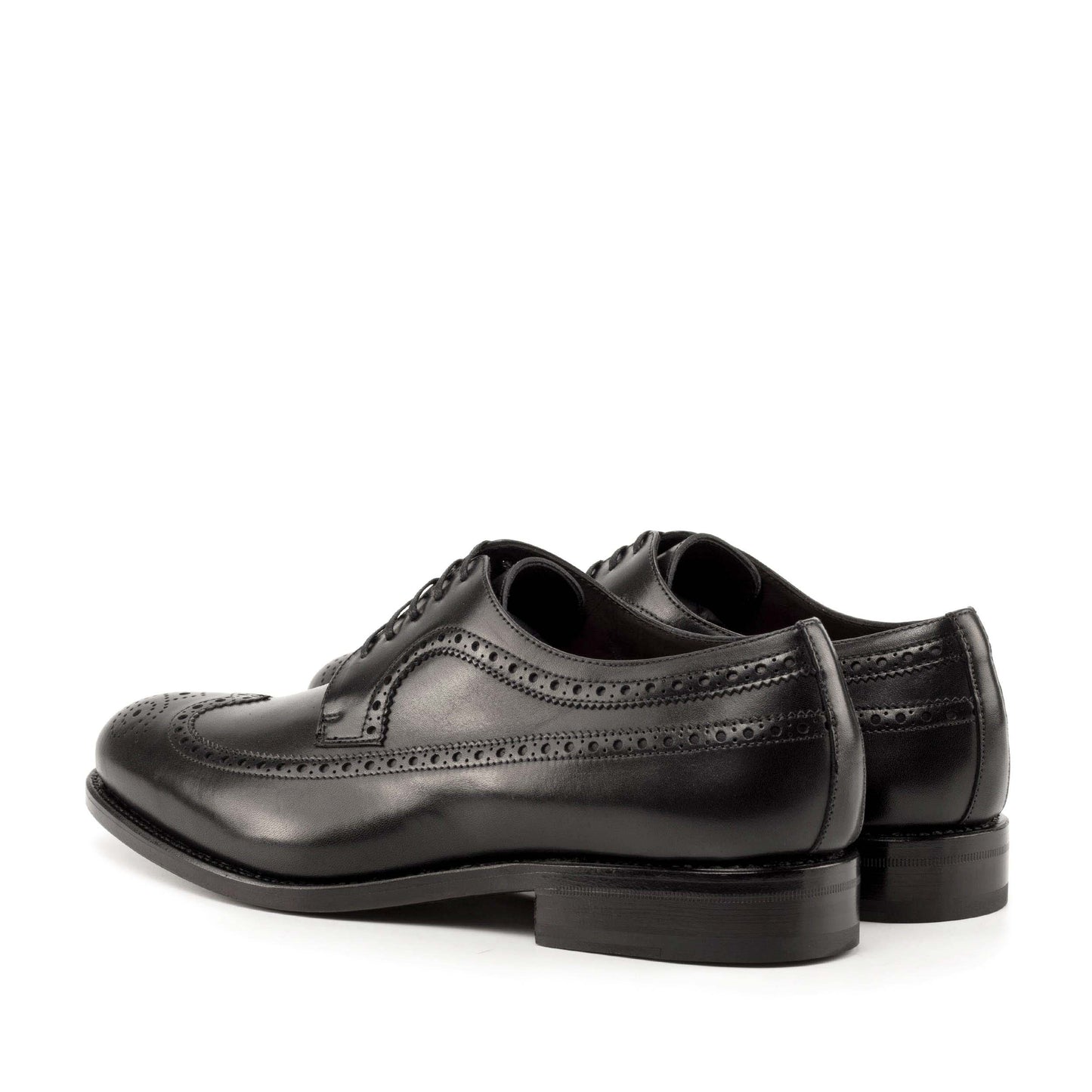 SUITCAFE FastLane Longwing Blucher Goodyear Sole Black Box Calf Leather Men's Shoe