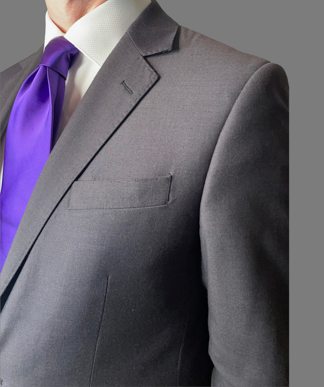 SUITCAFE Anthracite Grey Men's Suit in CashLana™ Wool