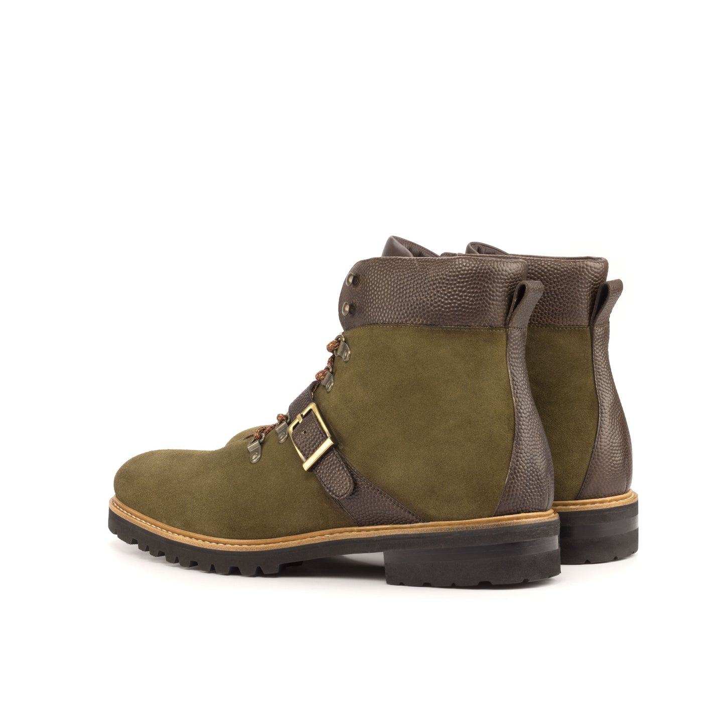 SUITCAFE Hiking Men's Boots Khaki Suede Leather