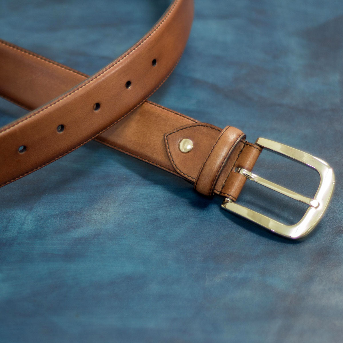 SUITCAFE Medium Brown Painted Calfskin Belt