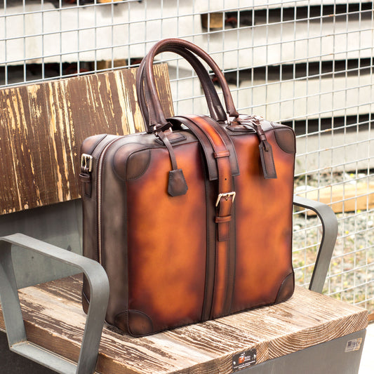 SUITCAFE Travel Tote Bag Burnished Leather