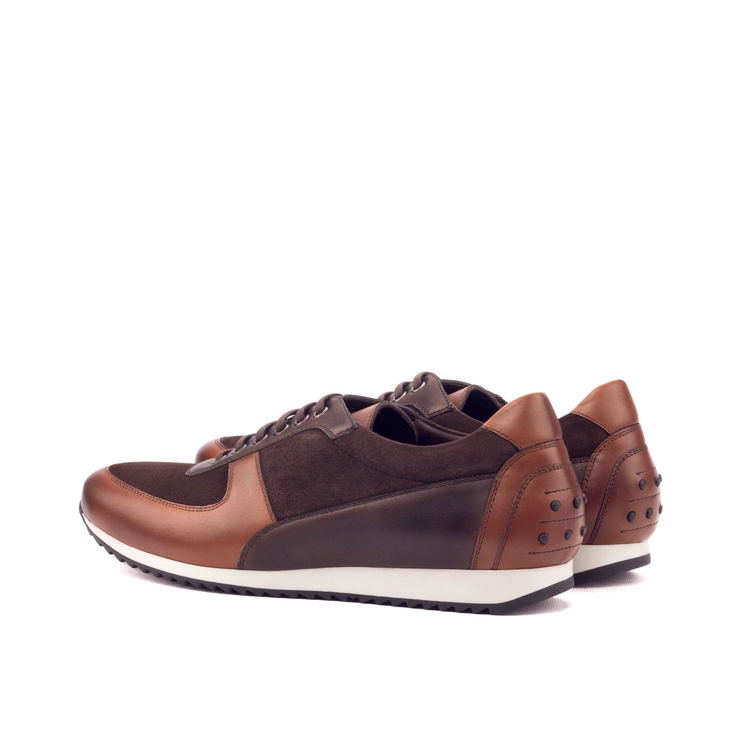 SUITCAFE Brown Leather & Suede Corsini Italian Men's Sneaker