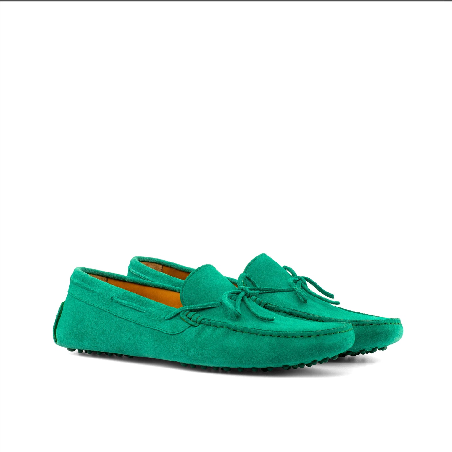 SUITCAFE Driver Green Suede Men's Loafer Shoes