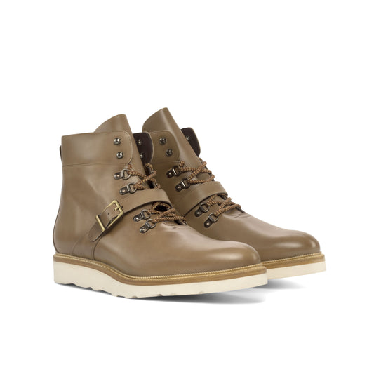 SUITCAFE Tan Leather Goodyear Men's Hiking Boot