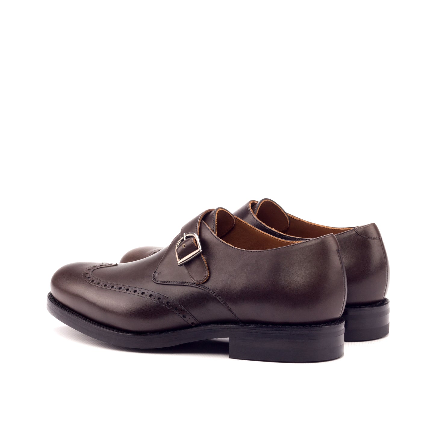 SUITCAFE Single Monk Strap Brown Leather Goodyear Welted Men's Shoe