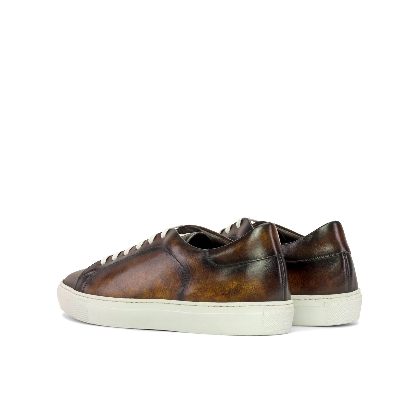 SUITCAFE FastLane Tobacco Patina Leather Trainer Men's Sneaker